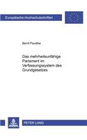 Das Mehrheitsunfaehige Parlament Im Verfassungssystem Des Grundgesetzes