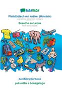 BABADADA, Plattdüütsch mit Artikel (Holstein) - Sesotho sa Leboa, dat Bildwöörbook - pukuntsu e bonagalago