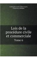 Lois de la procédure civile et commerciale Tome 6: (French)