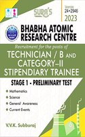 SURA`S Bhabha Atomic Research Centre(BARC) Technician B and Category II Stipendiary Trainee Stage 1 - Exam Books - Latest Updated Edition 2023