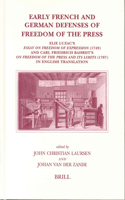Early French and German Defenses of Freedom of the Press