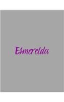 Esmerelda: notebook with the name on the cover, elegant, discreet, official notebook for notes, dot grid notebook,
