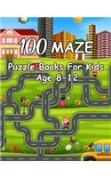 100 Maze Puzzle Books For Kids Age 8-12