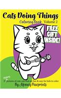 Cats Doing Things Coloring Book, Volume 2