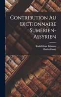 Contribution Au Dictionnaire Sumérien-Assyrien