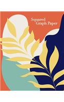 Squared Graph Paper: Modern Floral Cover Design Notebook with Quadrille Ruled Pages for School, Work, and Home