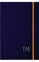 T.M.: Classic Monogram Lined Notebook Personalized With Two Initials - Matte Softcover Professional Style Paperback Journal Perfect Gift for Men and Women