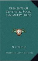 Elements of Synthetic Solid Geometry (1893)