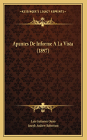 Apuntes De Informe A La Vista (1897)