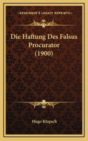 Haftung Des Falsus Procurator (1900)