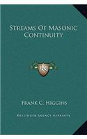 Streams Of Masonic Continuity