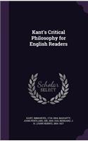 Kant's Critical Philosophy for English Readers