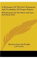 Dictionary Of The New Testament And Vocabulary Of Proper Names