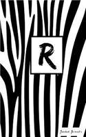 R: Personalized Initial Journal/Notebook/Diary - Zebra Print