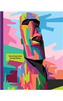 Pop Art Easter Island Dot-Grid Notebook: A Dot-matrix Book for Bullet Journaling, Dot Journaling, Sketching, and Hand-Lettering