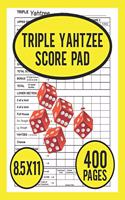 Triple Yahtzee Score Pad