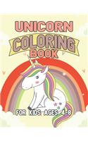 Unicorn Coloring Book for Kids Ages 4-8