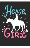 Notebook: Horse Girl Dot Grid 6x9 120 Pages
