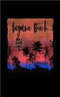 Laguna Beach: California Christmas Notebook With Lined Wide Ruled Paper For Taking Notes. Stylish Tropical Travel Journal Diary 5 x 8 Inch Soft Cover. For Home, W