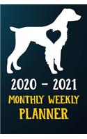2020 2021 Monthly Weekly Planner: Brittany Puppy Dog 2020 2021 Monthly Weekly Daily Planner Calendar Schedule Organizer Appointment Journal Notebook For Brittany Dog Owners and Puppy