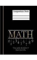 Math The Only Subject That Counts Composition Notebook - Equilateral Triangle
