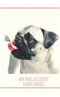 My Pug is Cuter Than Yours: Blank Line Journal