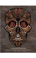 Composition Notebook: Bearded Skull Art College Ruled Notebook Creative Writing Journal