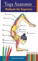 Yoga-Anatomie-Malbuch für Experten: 50+ Unglaublich Detailliertes Arbeitsbuch zum Selbsttest von Fortgeschrittenen Yoga-Posen in Farbe Das Perfekte Geschenk für Yogalehrer, -Lehrner un