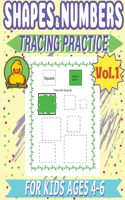 Shapes & Numbers Tracing Practice for Kids Ages 4-6 Vol1 by Round Duck