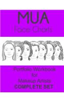 MUA Face Charts Portfolio Workbook for Makeup Artists Complete Set