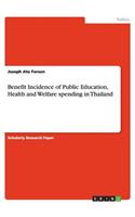 Benefit Incidence of Public Education, Health and Welfare spending in Thailand