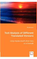 Text Analysis of Different Translated Versions