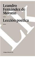 Lección poética