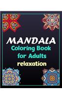 Mandala coloring book for adults relaxation