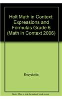 Holt Math in Context: Expressions and Formulas Grade 6