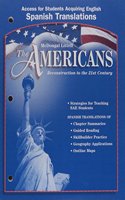 McDougal Littell the Americans: Access for Students Acquiring English: Spanish Translations Grades 9-12(McDougal Littell the Americans)