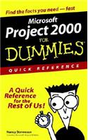 Microsoft. Project 2000 for Dummies. Quick Reference