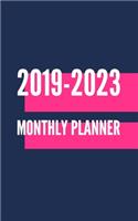 2019-2023 Monthly Planner: Five Year Planner Monthly Schedule Organizer 60 Months Calendar Agenda To Do List 5x8 Inch Notebook (Volume 14)