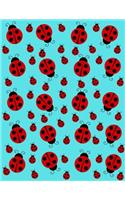 Ladybug Ladybird Beetle Notebook: Aqua Journal To Write In