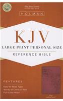 Large Print Personal Size Reference Bible-KJV: King James Version Bible, Pink, LeatherTouch Personal Size