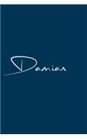 Damian: notebook with the name on the cover, notebook for notes, Journaling