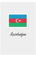 Azerbaijan flag minimalist notebook: Country national flag travel journal notebook