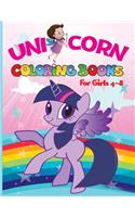 Unicorn coloring books for girls 4-8