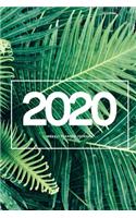 2020 Weekly Planner Diary Notebook: Jan 1, 2020 to Dec 31, 2020: Daily, Weekly & Monthly View Planner, Diary & Journal Green Plant Nature Creative Cover