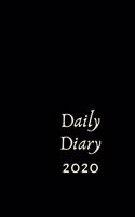 2020 Daily Diary: Black Cover - 2020 Calendar Time Schedule Organizer for Daily Diary One Day Per Page - 365 Days Appointment Book and Hourly 7.00am - ... Daily 12 Mo