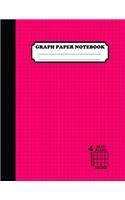 Graph Paper Notebook. Quad Ruled-4 Squares Per Inch: Grid Notebook/Graph Paper Composition/Grid Paper Journal 8.5x11 in. Deep Pink