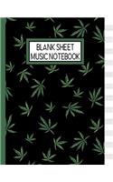Blank Sheet Music Notebook: Music Manuscript Staff Paper for Musicians (108 pages, 12 staves per page)