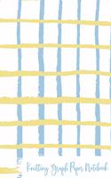 Knitting Graph Paper Notebook: Knitter's Paper 4:5 Ratio - Blue N' Yellow