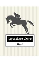 Horseshoes Score Sheet