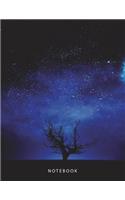Notebook: In the dark night cover and Dot Graph Line Sketch pages, Extra large (8.5 x 11) inches, 110 pages, White paper, Sketch, Draw and Paint(1 In the Dark Night Notebook)